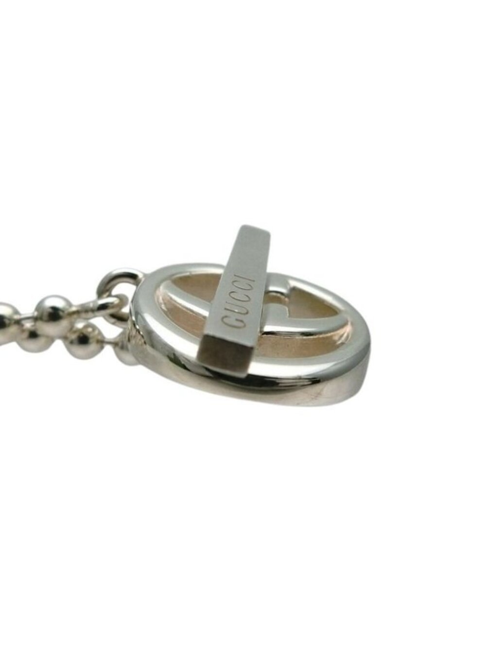 Gucci Necklace Interlocking Ball Chain Silver Choker - Picture 5 of 8